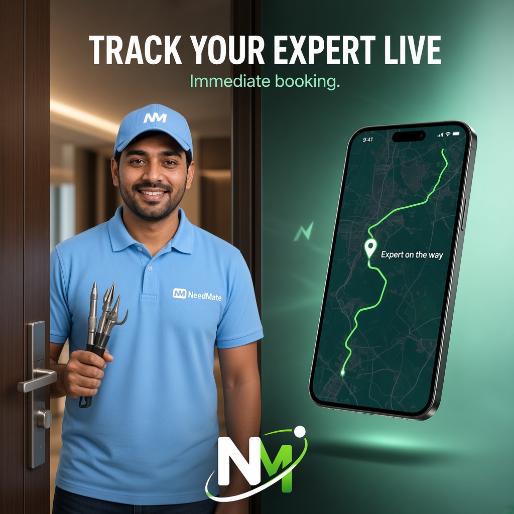 NeedMate live tracking on a phone while an expert arrives